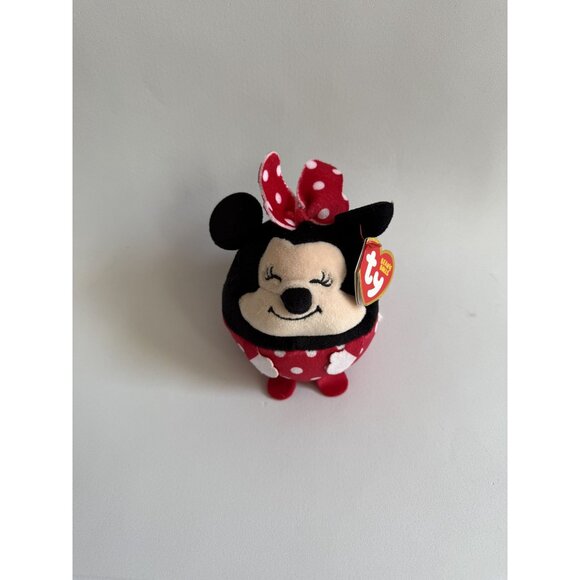 TY Puffies Beanie Smiling Minnie Mouse Beanie Ball - Picture 1 of 6